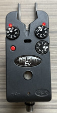 ✅Delkim EV Bite Indicator c/w Carbon Snag Ears Red LEDs Carp Pike Fishing ~ VGC