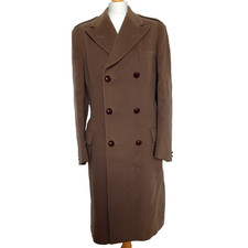 Gieves & Hawkes Crombie 38 L Military Greatcoat Overcoat Double Breasted Wool