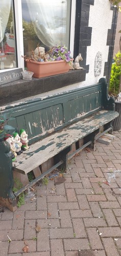 Large church pew antique - large,