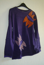 *Gudrun Sjoden* amazing vintage 2006 Arbiggia cotton embroidered jumper M 44"