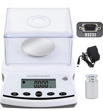 Lab Scale 600g x 0.001g High Precision Analytical Balance, Electronic RS232 Port