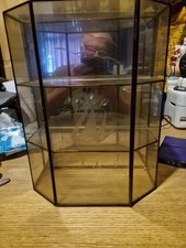 Swan Decorated Glass Wall Display Cabinet ( 33 X 26 X 12 Cm )