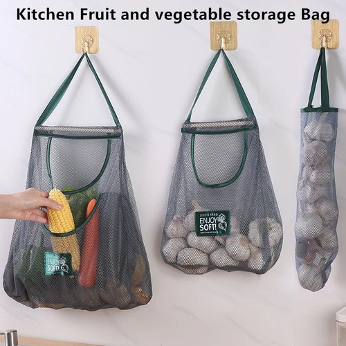Reusable hanging storage mesh - storage,