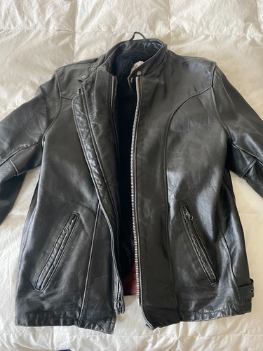 Vintage schott black biker - schott,