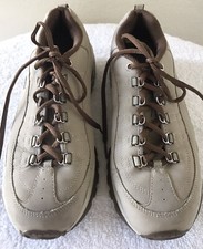 Sketchers Shape Up Womens 8.5 Tan Shoes Sneakers Perfect Condition Lace Up