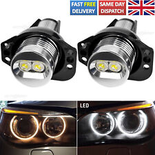 2x For BMW 3 Series E90 E91 White LED Angel Eyes Light Halo Ring Headlight Bulbs