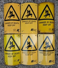 6 Irish  Enamel DANGER  OF