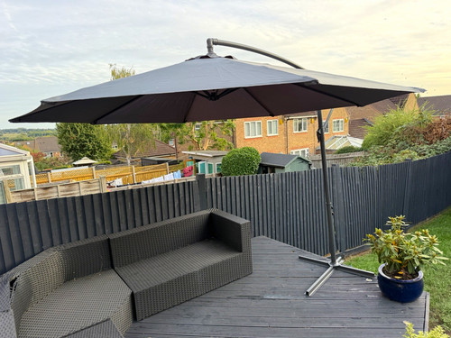 Grey cantilever top - top, patio