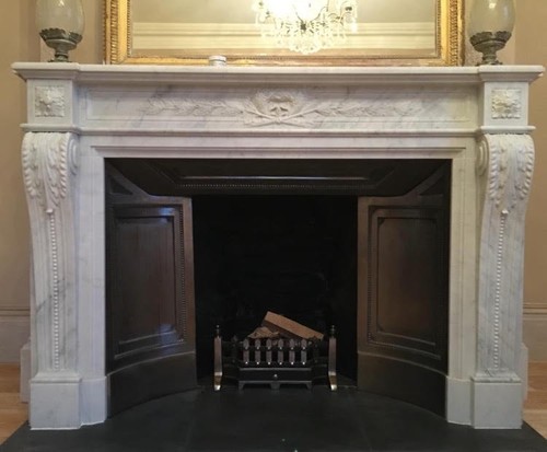 Marble fire surround - for, cast