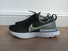 NIKE REACT INFINITY RUN FLYKNIT MENS TRAINERS UK 8 EU 42.5 BLACK GREEN