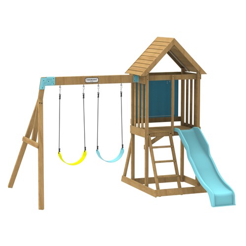 Wooden swing set - set, slide