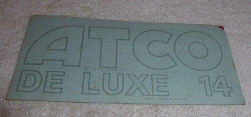 Vintage lawn mower decals