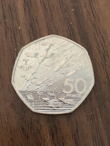 1994 50p coin - coin, day