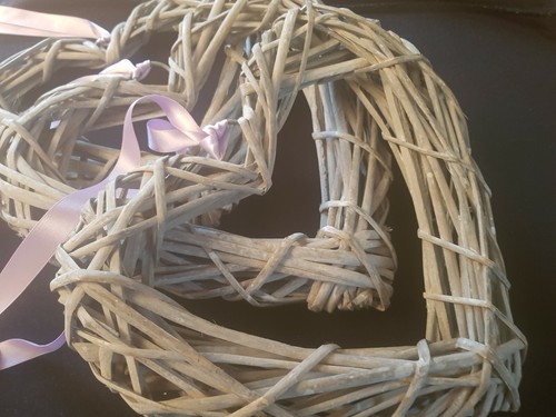 Set heart wreath shabby - set,