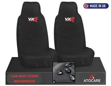Fits Vauxhall Astra VXR Logo Extra Heavy Duty Waterproof Black 2 x Seat Covers