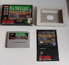 NINTENDO SNES SUPER NINTENDO PGA TOUR GOLF CIB TESTED & WORKING