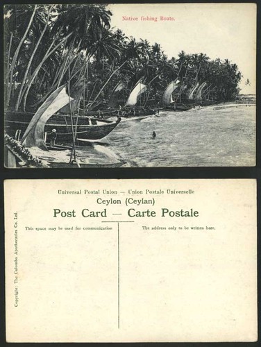 Ceylon old postcard - old,