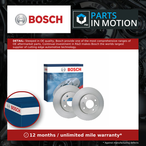 Brake discs pair solid fits - 2x,