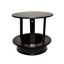 Black Rain Cap Twin Wall Cowl Insulated Flue Pipe Wood Burning Multifuel Stoves