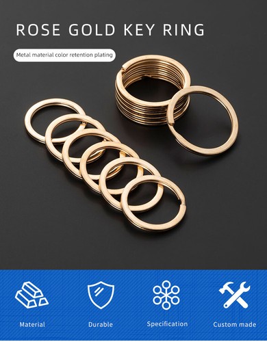 Split key rings - 30mm, gold
