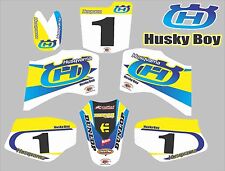 HUSKY BOY 50 Graphics Decals BOYS SENIOR 50 laminated stickers  NAME & NUMBER