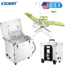 Portable Dental Mobile Delivery Unit Rolling Box Air Compressor Suction 4H/Chair