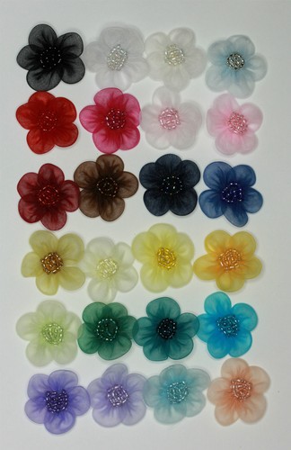 Pieces new beaded organza - new,