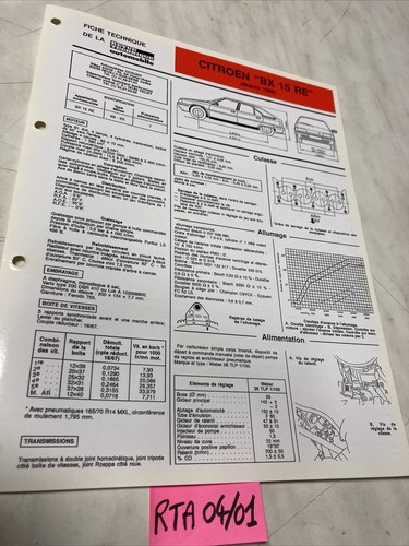 Automobile technical sheet - technical,