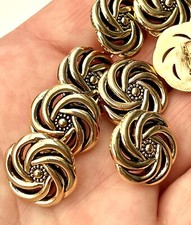 8 x gold Flower Swirl Shank  buttons 17mm  Jacket Blazer  Dresses Buttons ref4