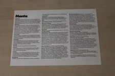 155008) Opel Manta B-technical data & equipment-brochure 08/1977
