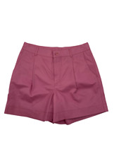 P.A.R.O.S.H. Women Pink Leather Shorts Size S