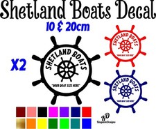 20cm Shetland Boat name Decal sticker/vinyl for boats/watercraft