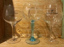 2 x Dartington Crystal FEVER TREE & 1 x Bombay Sapphire Balloon Gin Glasses