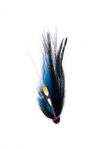 Flashy blue salmon - salmon, flies