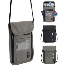 RFID Blocking Passport Holder Travel Wallet Bag Security Neck Pouch Anti-theft