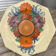 Art Deco Clarice Cliff Octagonal Side Plate ‘Gayday’ c 1931