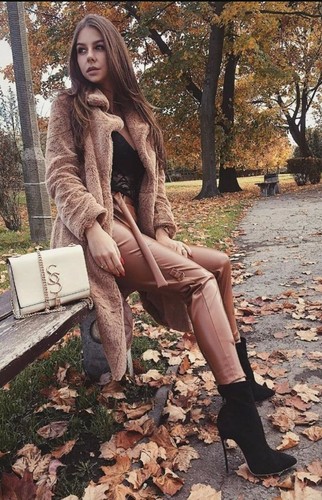 Leather trousers skinny high
