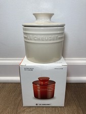 "Dune" 6 Oz Butter Bell Crock LE CREUSET Round Signature Stoneware NWT