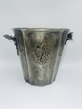 Stunning 92% Etain Pewter French Wine Cooler Ice Champagne Bucket 2 Handles