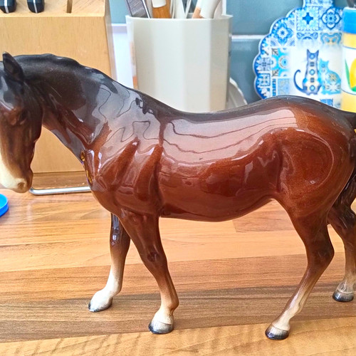 Brown horse figurine - brown, ornament