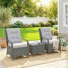 3 Pieces Rattan Bistro Set