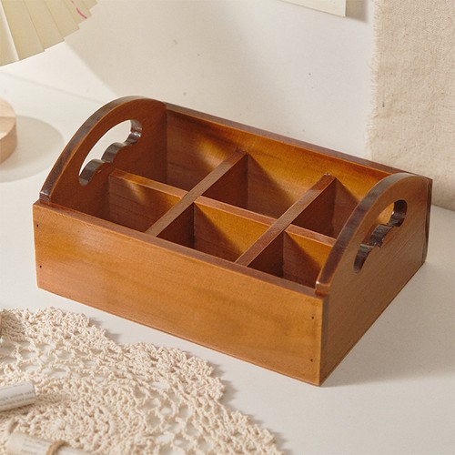 Compartment wooden organizer - wooden,