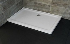 Slimline Shower Tray Stone  Square Rectangle for Shower Enclosure - FREE WASTE