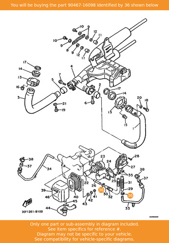 Yamaha clip 90467 16098 oem - yamaha, clip,