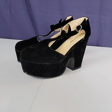 RRP £28 UK Size 4 Koi Couture Footwear SE.2 Black Suede
