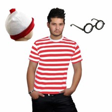 Mens Boys Where's Wally Red &