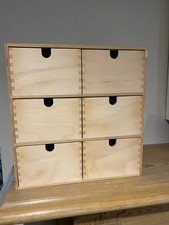 Ikea Moppe 6-Drawer  Wooden Mini Chest 31 x 18 x 32cm