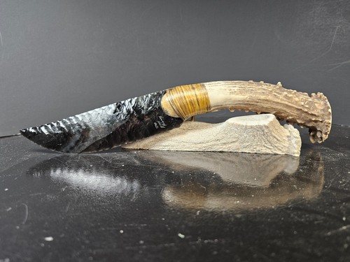 Bone handle stone knife - stone, exotic