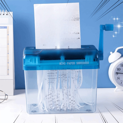 Mini manual paper shredder - manual,