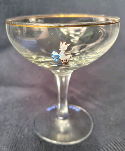 1950s babycham glass white - 1950s,